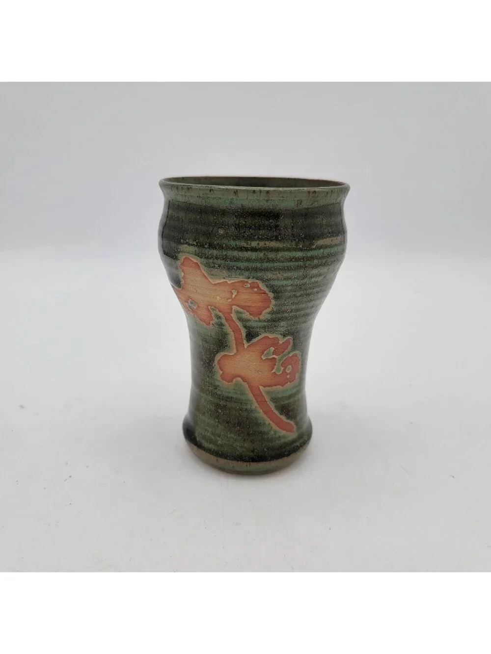Beautiful Orchid Green Ribbed Art Pottery Vase Signed Bannan